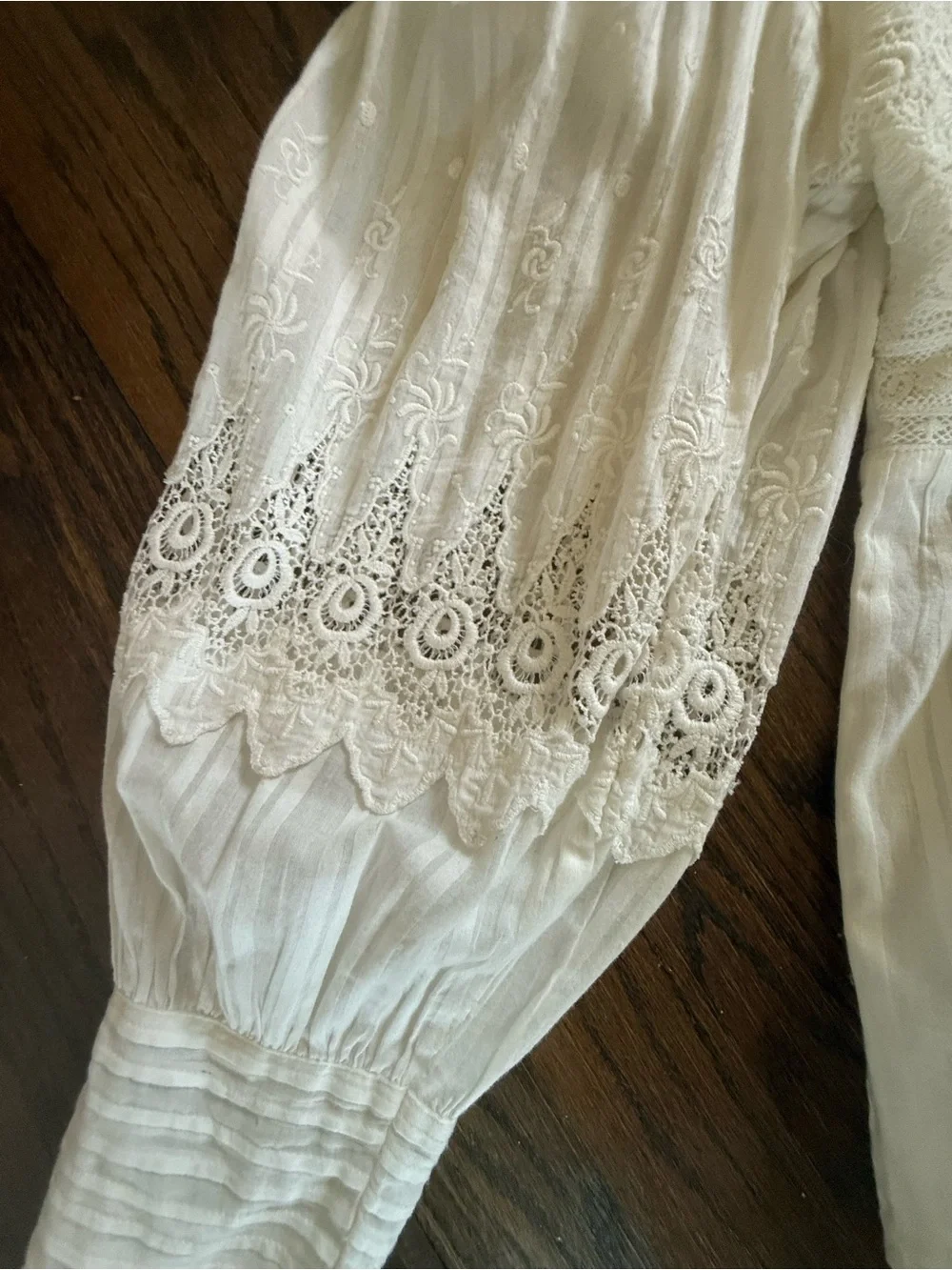 LoveShackFancy Ivory Lace Peasant Blouse - Picture 5 of 5